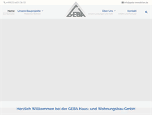 Tablet Screenshot of geba-immobilien.de